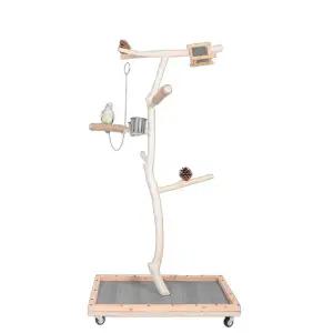 앵무새 통나무 횟대 새장 날림장 놀이터 나뭇가지 봉 스탠드 훈련대