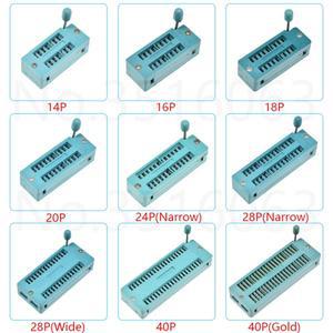 2PCS 1416182024283240 핀 좁은 와이드 바디 ZIF ZIP IC 소켓 DIP 칩  어댑터 2.54MM 피치 6P 18P 20P 24P
