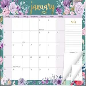 Guasslee 데스크 캘린더 2026 대형 탑 2026년 1월부터 6월까지 18개월 월 2027 할 일 목록 사무실 홈 교사