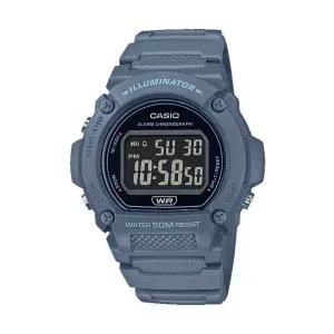 카시오 W-219HC-2B 남성 군인 스포츠 전자 손목 시계