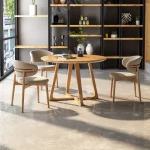 우드 원형 테이블 라운드 나무 오크 거실 원탁 티테이블 다이닝