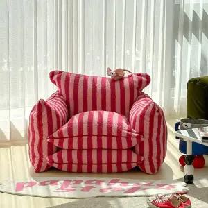 1인용쇼파 패브릭1인소파 스트라이프 소파 안락의자 패브릭소파