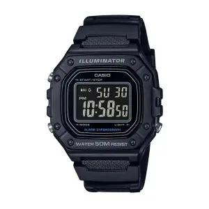 카시오 W-218H-1B 남성 군인 스포츠 전자 손목 시계