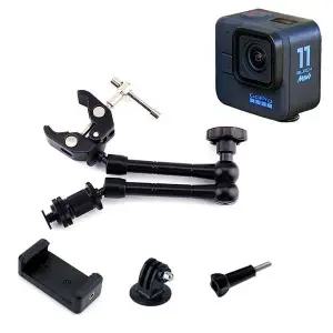 [셀러에이드]고프로 11 미니 호환 액션캠 집게 슈퍼 클램프 마운트 스탠드 거치대