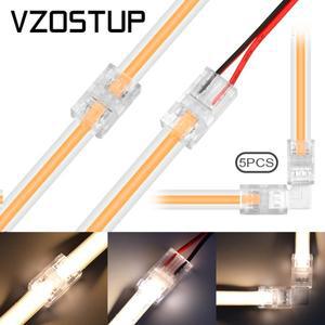 8mm 10mm 2pin COB LED 스트립 커넥터 테이프 조명 L 모양 코너 SMD 5050 2835 라이트 고정 클램프