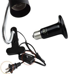 25-200W 세라믹 가열 램프  E27 홀더 베이스 거북이 파충류 적외선 히터 220-240V 온도 조절 도구