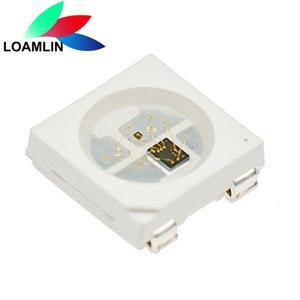 10-1000PCS WS2812B RGB LED 칩 5050SMD 흑백 PCB 개별적으로 주소 지정이 가능 픽셀 DC5V