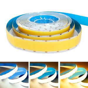 슈퍼 밝기 조절 가능 COB LED 스트립 라이트 30mm PCB 1600ledsm 고밀도 유연 테이프 3000-6500K 선형 조명