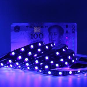 블랙 PCB UV LED 스트립 12V SMD5050 방수 빛 1M 2M 3M 4M 5M 395-405nm 자외선 테이프 리본 램프