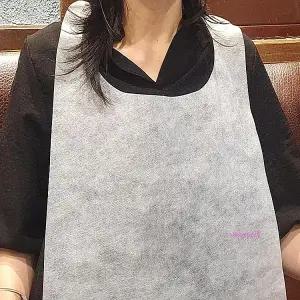 일회용앞치마 어린이 1회용 여름 부직포 흰색 손님용 미술 위생 캠핑 단체 요리hij510