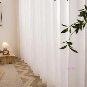 주름커튼 도톰 나비 흰색 쉬폰 화이트 커텐 거실 카페def080