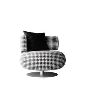 싱글 마카롱쇼파 회전 소파 패브릭 카페 디자인 안락의자