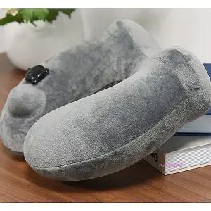 에어목쿠션 비행기 목배게 기내용 여행용 펌프 목베개 자동 휴대용 커버분리 세트 안대 귀마개qrs814