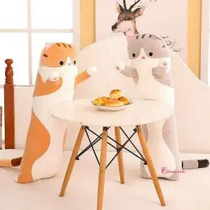 고양이 롱바디필로우 긴베개 인형 롱쿠션 대형 50cm 안고자는 롱베개 캐릭터 긴 동물 긴lmn373