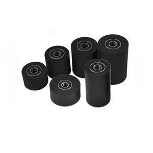 1pc 5/6/8/10mm 보어 이중 베어링 폴리 우레탄 가이드 풀리 PU 음소거 침묵 고무 코팅 롤러 휠
