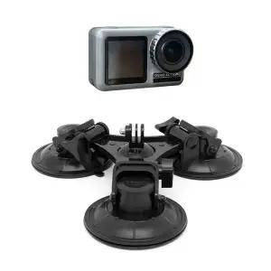 [셀러에이드]90mm 3구 흡착 유리 마운트 거치대 자동차 dji 오즈모 액션캠 호환