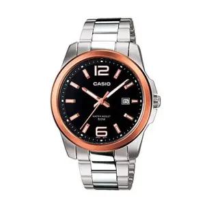 카시오 MTP-1296D-1A 남성 라운드 아날로그 메탈 손목 시계
