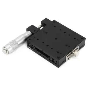 X 선형 스테이지 킨소 SEMX80-AS 마이크로미터 수동 번역 변위 트리밍 베어링 슬라이딩 테이블 축 80x80mm