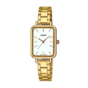 카시오 LTP-V009G-7E 여성 스퀘어 아날로그 메탈 손목 시계