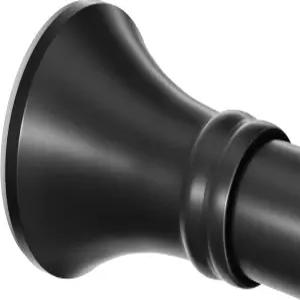 YNL 매트 블랙 샤워 커튼봉 36-84(3-7피트) 미끄럼 방지 드릴 스테인리스 스틸 스프링 텐션 욕실 창문