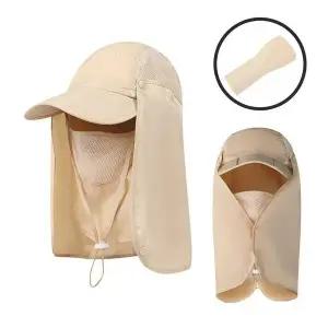 안면 마스크 겸용 썬캡(베이지) G