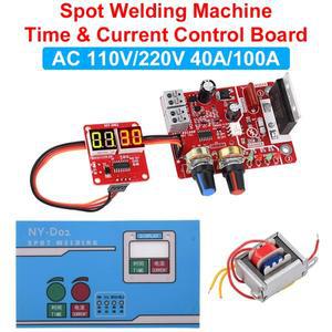 100A/40A 스폿 용접기 제어 보드 시간 및 전류 디스플레이 AC 110V 220V ~ 9V 변압기 컨트롤러