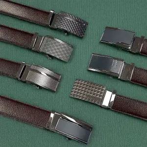 국산 플럼도트 소가죽 자동벨트 클래식브라운 분리형