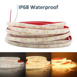 SMD 2835 120LED 스트립 조명 유연한 LED 테이프 리본 램프 실내 야외 24V IP68 방수 1M 2M 5M 20M