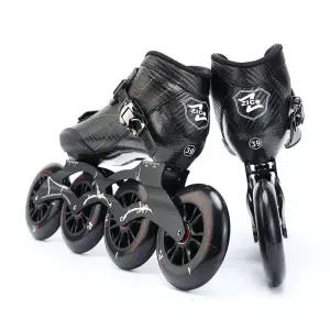성인 인라인스케이트 선수용 스피드 블랙 롤러 프로 전문가 경량 레이싱