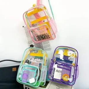 PVC 파스텔 컬러 투명 백팩(3가지 컬러) G