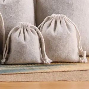 더스트백 린넨 스트링 복조리 복주머니 12x15cm