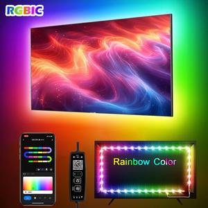 RGBIC LED 스트립 조명 앱 제어 추격 효과 리본 TV 백라이트 홈 파티 장식용