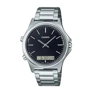 카시오 MTP-VC01D-1E 남성 라운드 아날로그 메탈 손목 시계