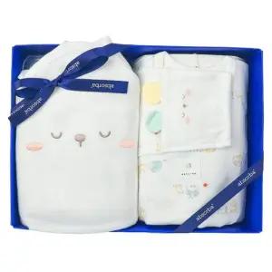 [갤러리아] (압소바출산,태교,아기배냇저고리)올리버오가닉배냇슈트+속싸개세트(A1B-10106SET)