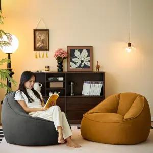 1인소파 편한 쇼파의자 스 패브릭소파 좌식 원룸 빈백 쿠션소파 1인용 원목