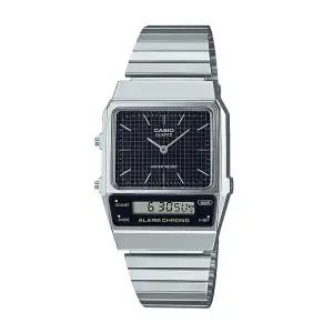 카시오 AQ-800E-1A 공용 스퀘어 메탈 손목 시계