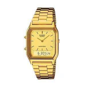 카시오 AQ-230GA-9D 공용 스퀘어 메탈 레트로 손목 시계