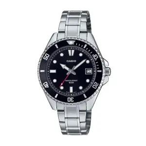 카시오 MDV-10D-1A1 공용 흑새치 메탈 손목 시계