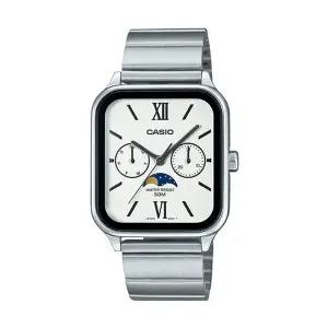 카시오 MTP-M305D-7A2 공용 문페이즈 스퀘어 아날로그 메탈 손목 시계