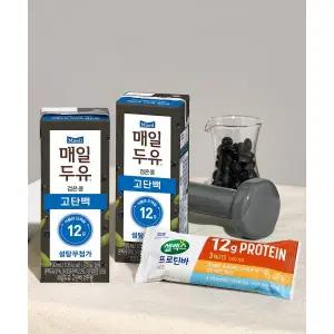 MAEILSOYMILK [매일유업X셀렉스]매일두유 고단백 검은콩 190ml 48팩+셀렉스 프로틴 너츠바 50g 6개 107955