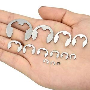 오픈 리테이너  E 서클립 120Pcs 304 스테인레스 스틸 와셔 M1.5-M10 샤프트 패스너 용 고정 링