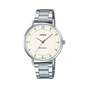 카시오 LTP-VT04D-7A 라운드 여성 메탈 아날로그 시계