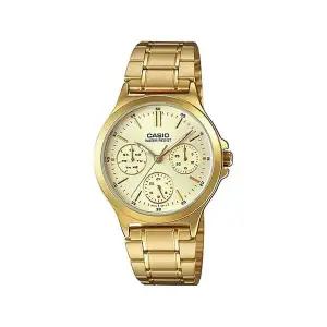 카시오 LTP-V300G-9A 멀티펑션 금장 아날로그 여성 메탈 시계