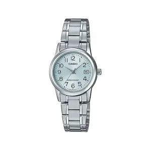 카시오 LTP-V002D-2B 빈티지 데일리 아날로그 여성 메탈 시계