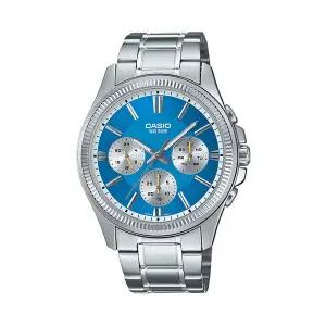 카시오 MTP-1375D-2A2 클래식 라운드 남성 메탈 아날로그 시계