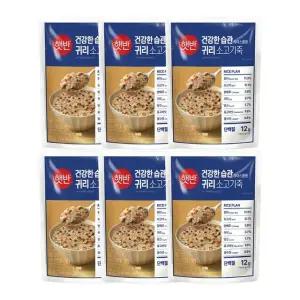 (e)CJ 햇반 라이스플랜 귀리소고기죽 420g x6개
