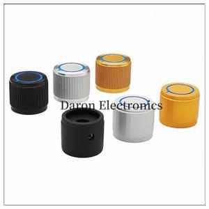 알루미늄 스틸 솔리드 손잡이 20x17 전위차계 캡 가전 제품/오디오 장비 회전 조정 둥근 구멍 6mm