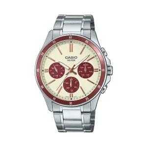 카시오 MTP-1374D-5A2 클래식 라운드 남성 메탈 아날로그 시계