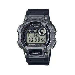 카시오 W-735H-1A3 10년 전지 디지털 학생 남성 우레탄 시계