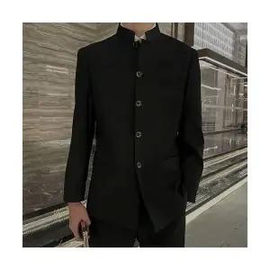 남성 정장자켓 패드 정장 코트 약혼 블랙 차이나 재킷 봄가을 상의 MF3